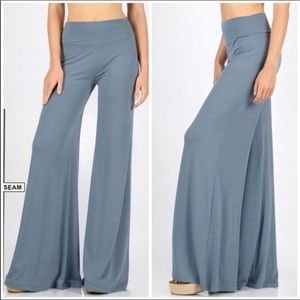 Mineral Washed Palazzo Pants Mocha